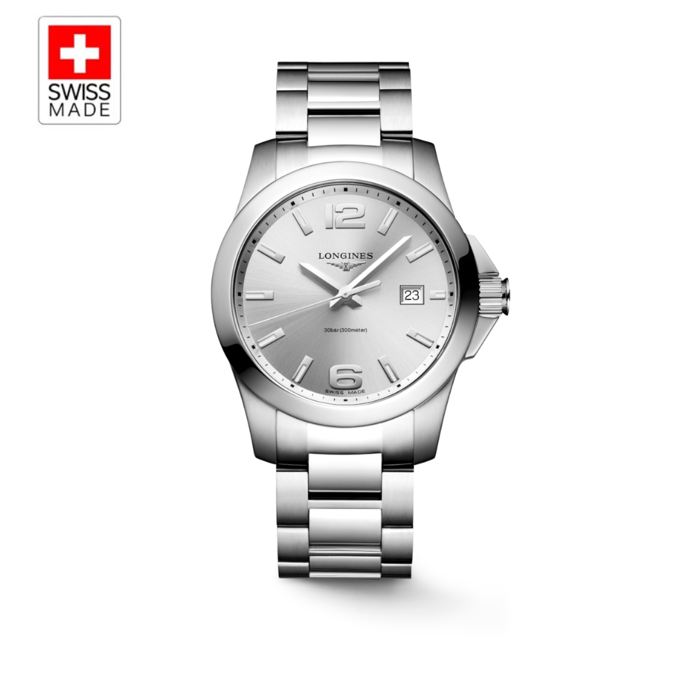 Kuvars saat, Ø 41.00 mm, paslanmaz çelik, L3.759.4.76.6