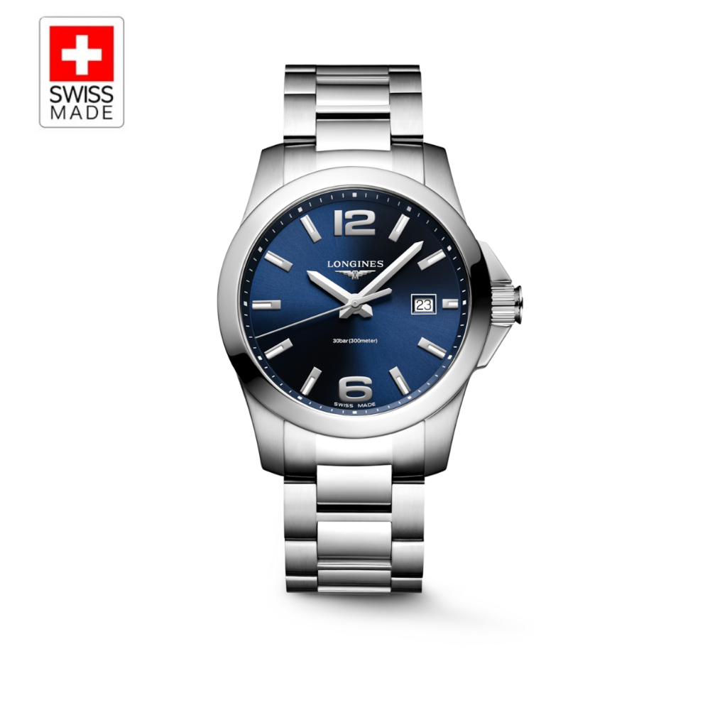 Kuvars saat, Ø 41.00 mm, paslanmaz çelik, L3.759.4.96.6