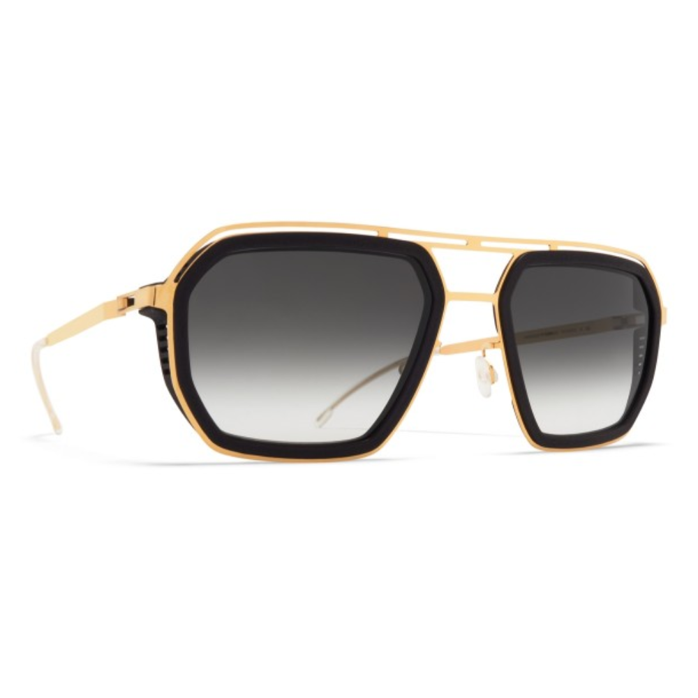 Mykita MOJAVE - MH7 Pitch Black/glossy Gold | Sunglasses Unisex