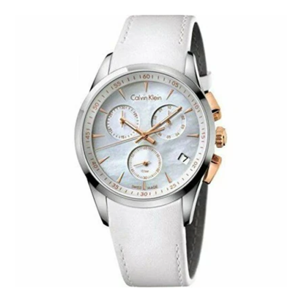 Calvin Klein K5A37BLG Bold Quartz Movement Mother Of Pearl Dial Unisex Watches Lexor Miami