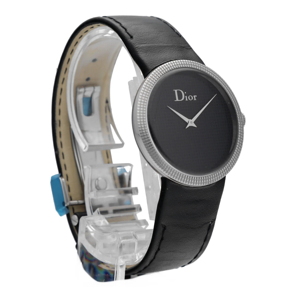 Christian Dior CD042110 Steel Black/Black Leather 33mm Quartz Women's Watch