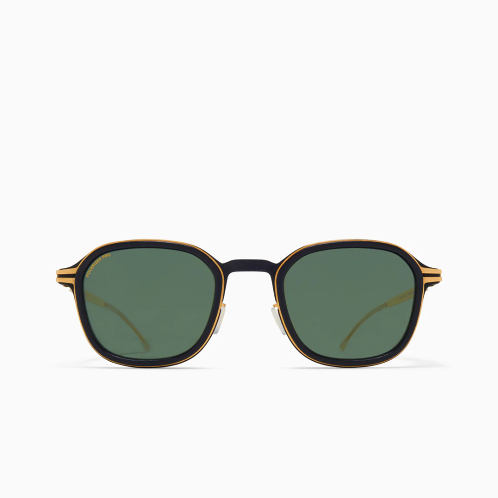 Mykita Fir MH7 Pitch Black / Glossy Gold - Polarized Pro Green 15