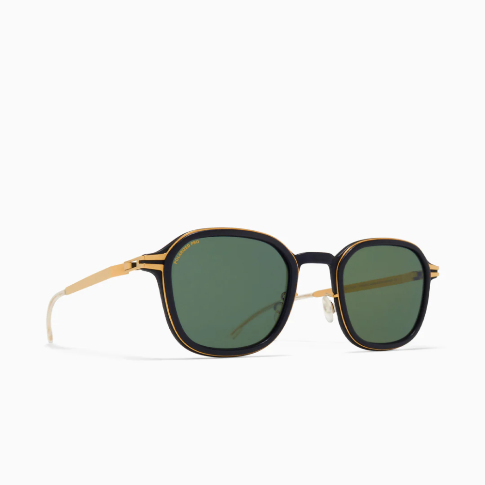 Mykita Fir MH7 Pitch Black / Glossy Gold - Polarized Pro Green 15