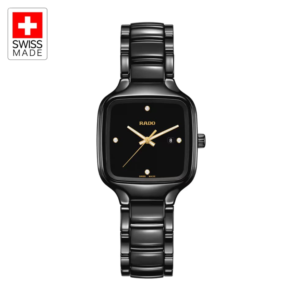Rado True Square Diamonds Swiss Ceramic Women's Watch R27080722