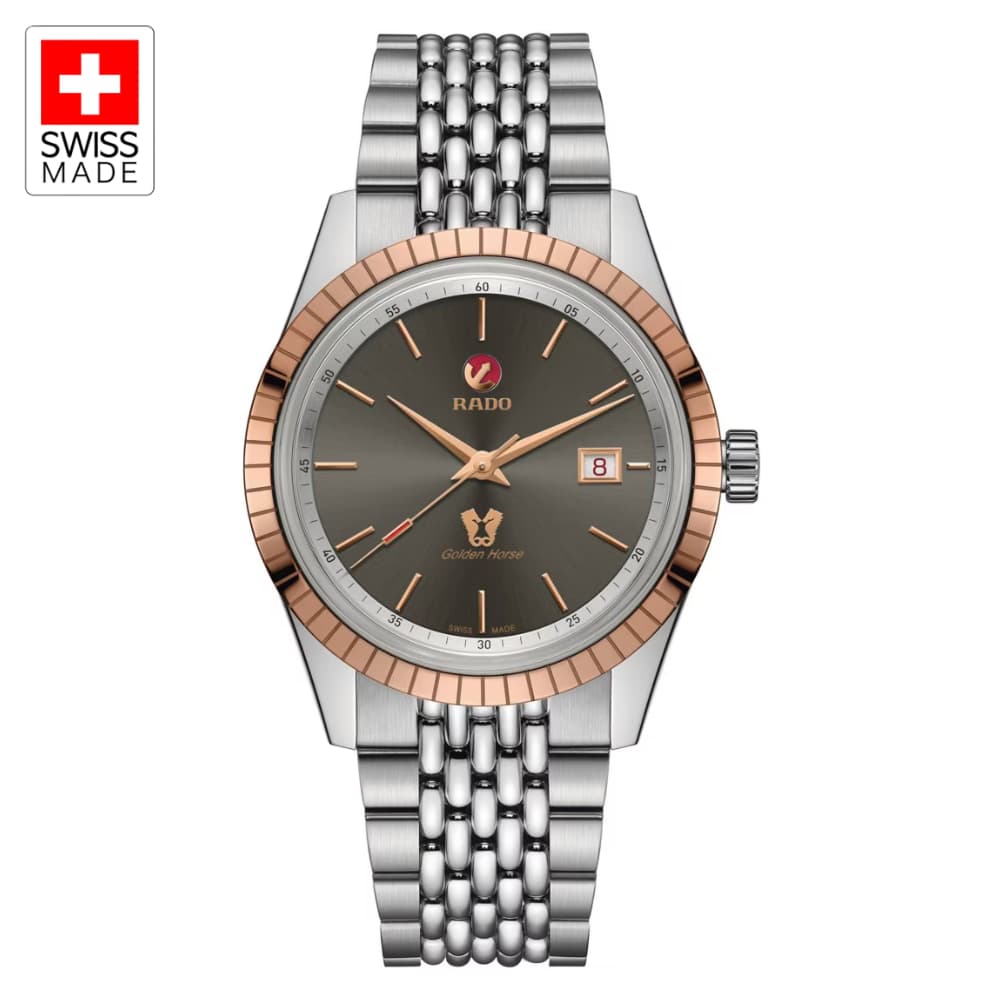 Swiss men's mechanical watch Rado Golden Horse Automatic R33100103