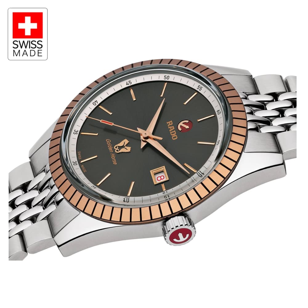 Swiss men's mechanical watch Rado Golden Horse Automatic R33100103