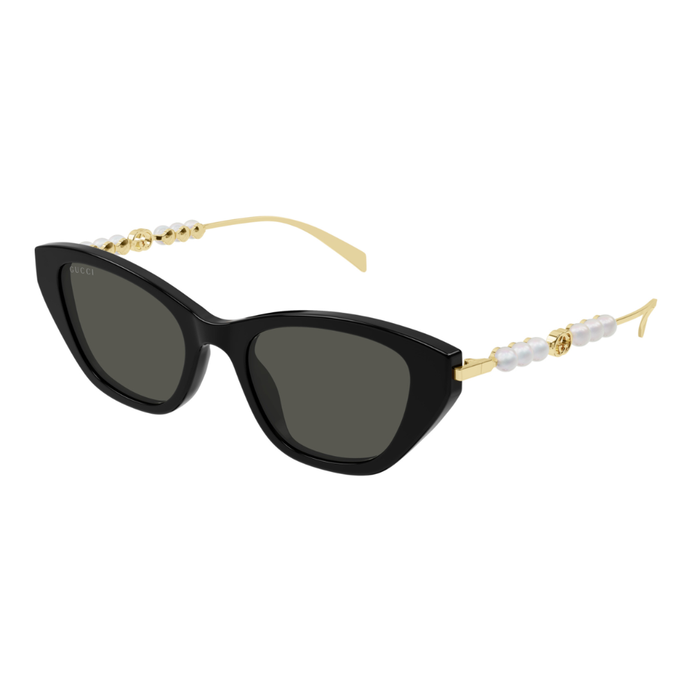 Gucci Emblem GG1968S 001 50-19 Siyah-Altın-Gri Güneş Gözlüğü