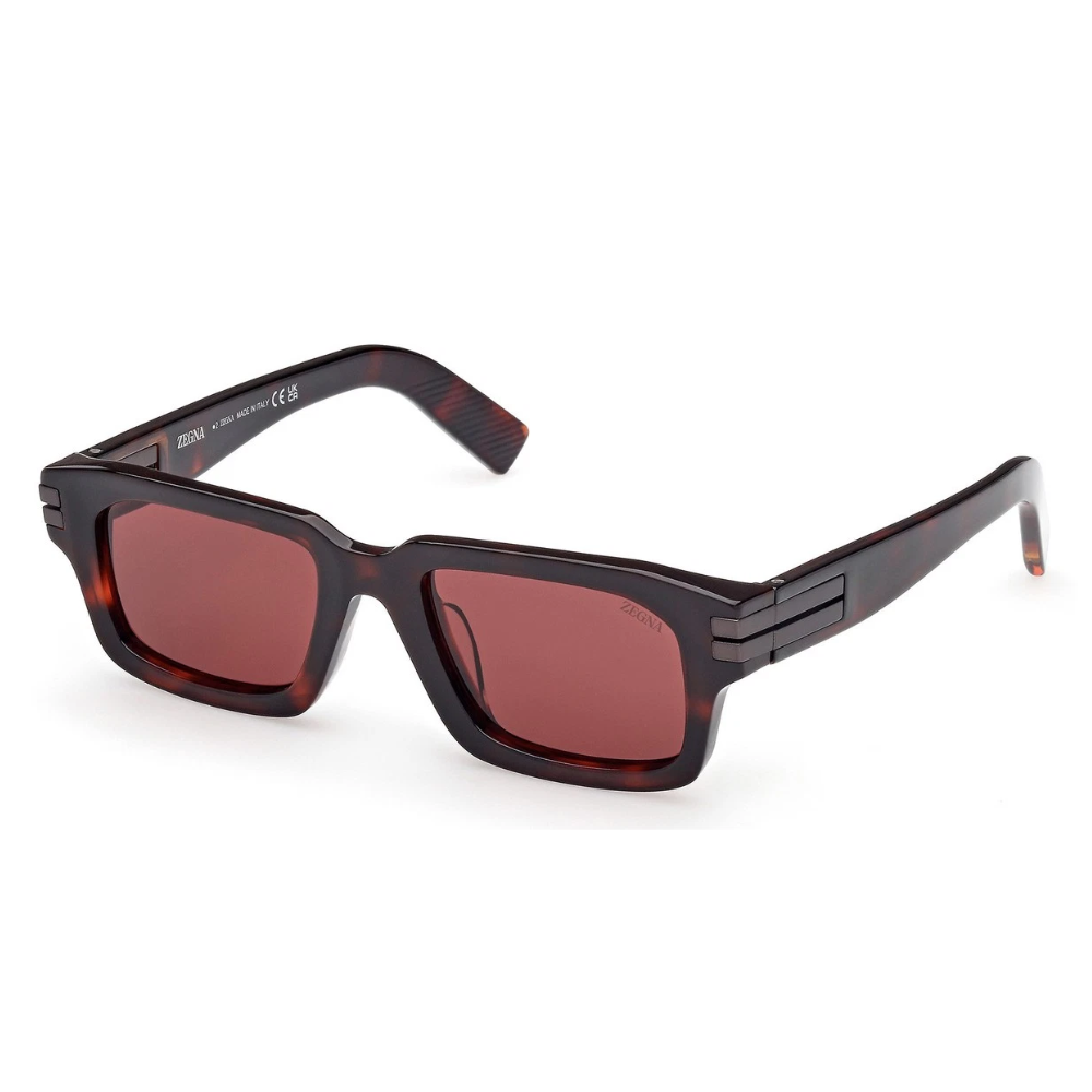 Zegna EZ 0255 Red Havana / 54S Size 51 Sunglasses